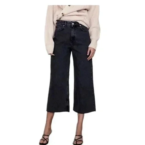 Zara denim culotte jeans 4 New - Picture 16 of 16